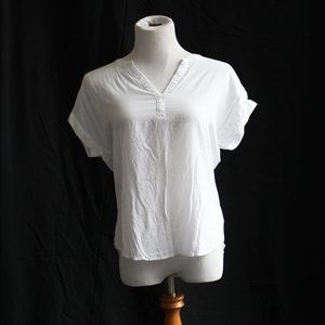 White Short Sleeved Gap Blouse